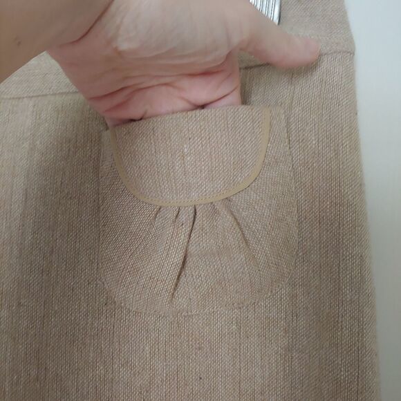 Anthropologie Tabitha Wide Leg Wool Blend Tan Culottes Size 4 - Picture 4 of 6